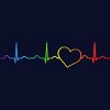 Adult Design By Humans Rainbow Pride Heartbeat By Luckyst T-Shirt - 2 of 2