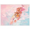 Kate & Laurel All Things Decor 28"x38" Sylvie Tiger Swim Vibrant Dopamine Landscape Framed Canvas by Honey Island Studio White - 2 of 4