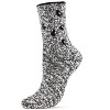 Memoi Women's Bejeweled for Joy Marl Combed Cotton Crew Sock Black 9-11 - 2 of 3