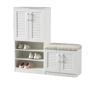 NicBex Shoe Rack Bench Shoe Storage Organizer Multi functional Shoe Storage Cabinet Adjustable Layer Board for Entryway - 1 of 4