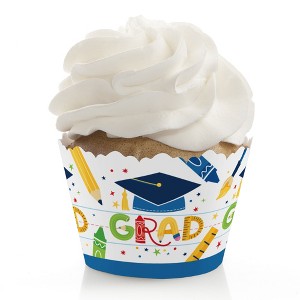 Big Dot of Happiness Elementary Grad - Kids Graduation Party Decorations - Party Cupcake Wrappers - Set of 12 - 1 of 4