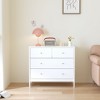 White Four - Drawer Children's Wardrobe, A Wooden Storage Cabinet Suitable For Children's Bedrooms, Nurseries, And Closets - 3 of 4