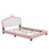 NicBex Twin/Full Size Princess Upholstered Bed Frame with Crown-Shaped Headboard for Girls,Solid Wood Slats Support,Easy Assembly - 4 of 4