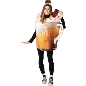 Imposta Costumes Adult Pumpkin Spice Latte Costume Bodysuit One Size - 1 of 1