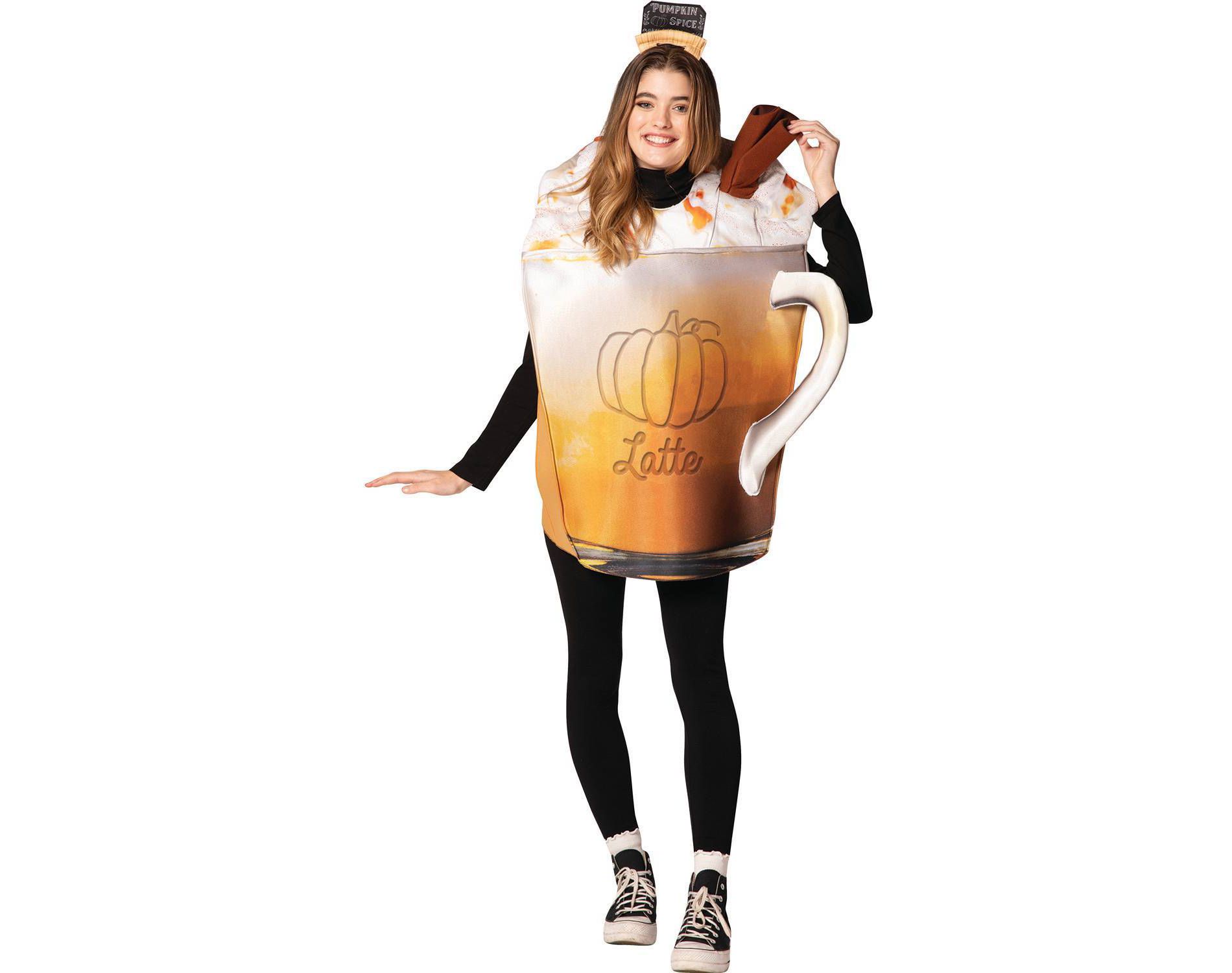 Imposta Costumes Adult Pumpkin Spice Latte Costume Bodysuit One Size