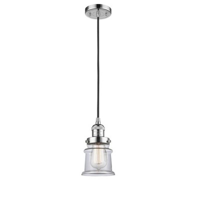 Canton - 1 Light Cord Hung Mini Pendant In Industrial Style-10 Inches Tall and 5.25 Inches Wide