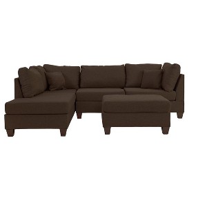 Maliang 3pcs Sectional for Living Room, Reversible L/R Chaise, Sofa, Ottoman - 1 of 4