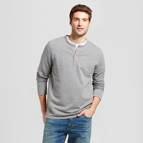  Men s  Standard Fit Long Sleeve Micro Waffle Henley Shirt  