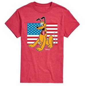 Men's - Disney - Pluto Patriotic USA Flag Short Sleeve Graphic T-Shirt - 1 of 4