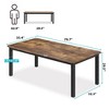 homfan Dining Table, Kitchen Dining Table， Rectangular Dining Table with Cut Corners for Living Room and Dining Room - 3 of 4