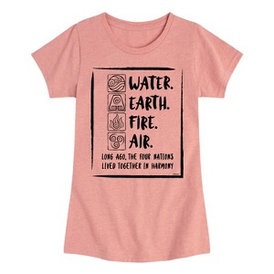 Girls' - Avatar: The Last Airbender - Elements Harmony Fitted Short Sleeve Graphic T-Shirt - 1 of 4