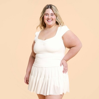 Blogilates Women's Sweetheart Cropped Short Sleeve Shirt
