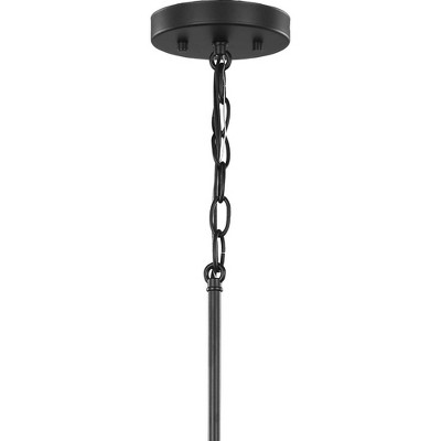 Farmhouse-Style Matte Black Wire-Frame Pendant Light 16.38 in