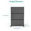 Metal Privacy Screen Outdoor 71"x47", Freestanding Decorative Privacy Fence Panel for Patio, Balcony, Deck, Garden, Indoor, Black Rustic - 4 of 4