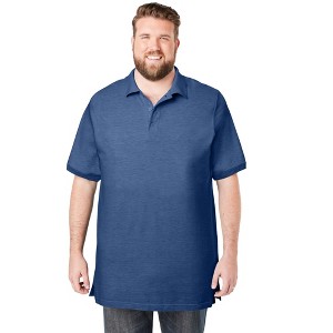 KingSize Longer-Length Shrink-Less Piqué Polo Shirt - 1 of 4