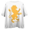 Harry Potter Gryffindor Mascot Women’s White Crew Neck Short Sleeve Crop Top - 3 of 4