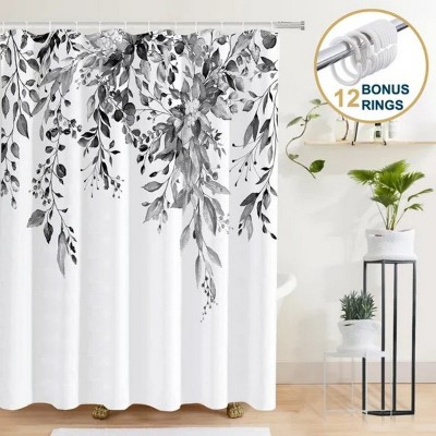 LunaLulinlk Shower Curtain with Hooks – Heavy-Duty Mold/Mildew-Resistant