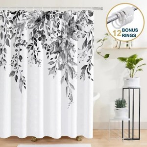 LunaLulinlk Shower Curtain with Hooks – Heavy-Duty Mold/Mildew-Resistant - 1 of 4