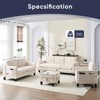 Mjkone 76" Comfort L-Shaped Sectional Sofa Set,Corduroy 3-Seater with Moveable Storage Ottoman/Loveseat/Single Sofa Couch - 4 of 4