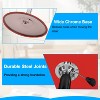 BestMassage Bar Stools Set of 2 with Backrest and Footrest Modern Kitchen Island Stools, Red - 3 of 4