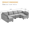 Soft Cover Beveled Edge Combination Sofa，Convertible Sectional Sofa Couch, - 4 of 4