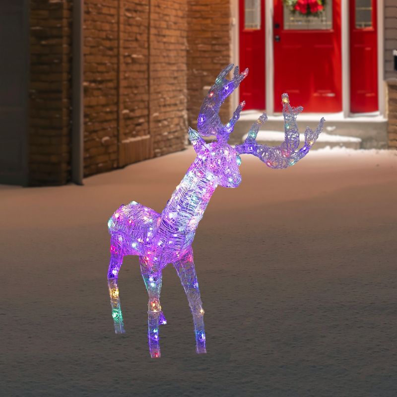 Northlight LED Color Changing Commercial Grade Acrylic Reindeer Outdoor Christmas Decoration - 46.5", 2 of 7