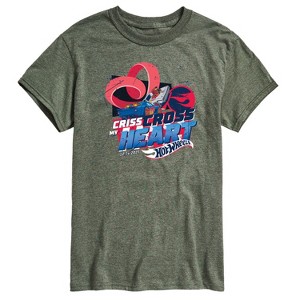 Men's - Hot Wheels - Criss Cross Heart Short Sleeve Graphic T-Shirt - 1 of 4