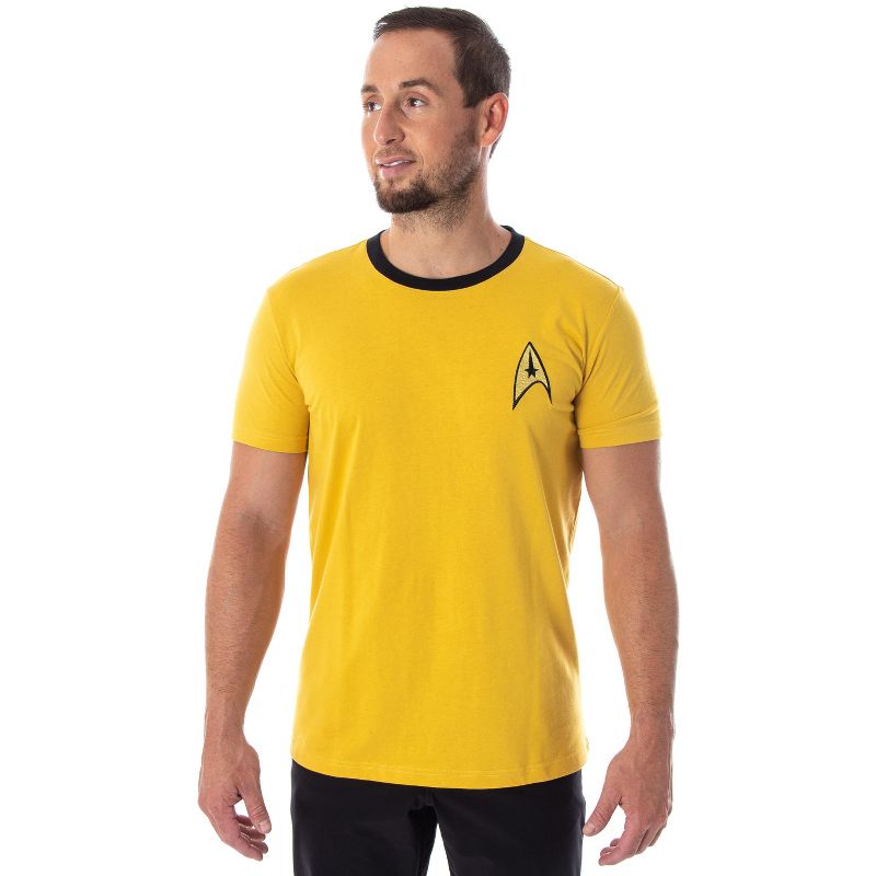 Star Trek The Original Series Men's Costume Short Sleeve Shirt - Kirk, Spock, 1 of 5