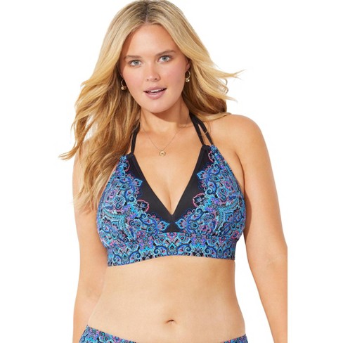 Swimsuits For All Women's Plus Size Contessa Halter Bikini Top : Target
