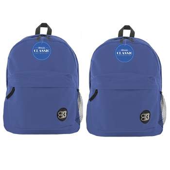 BAZIC Products® Classic Backpack 17" Blue, Pack of 2