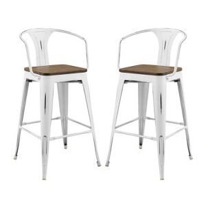 Modway Promenade Bar Stool Set of 2 - 1 of 4