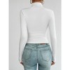 Womens Women's Mock Neck Long Sleeve Tops Slim Fit Stretchy Bodycon Shirts Fall Fashion Basic Tops - 2 of 4