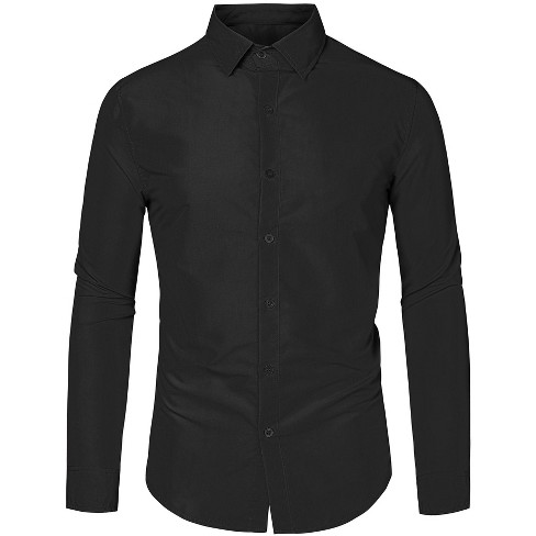 Lars Amadeus Men's Dress Shirt Regular Fit Long Sleeves Button Down ...