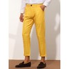 Lars Amadeus Men's Plaid Slim Fit Ankle Length Tapered Cropped Trousers - 2 of 4