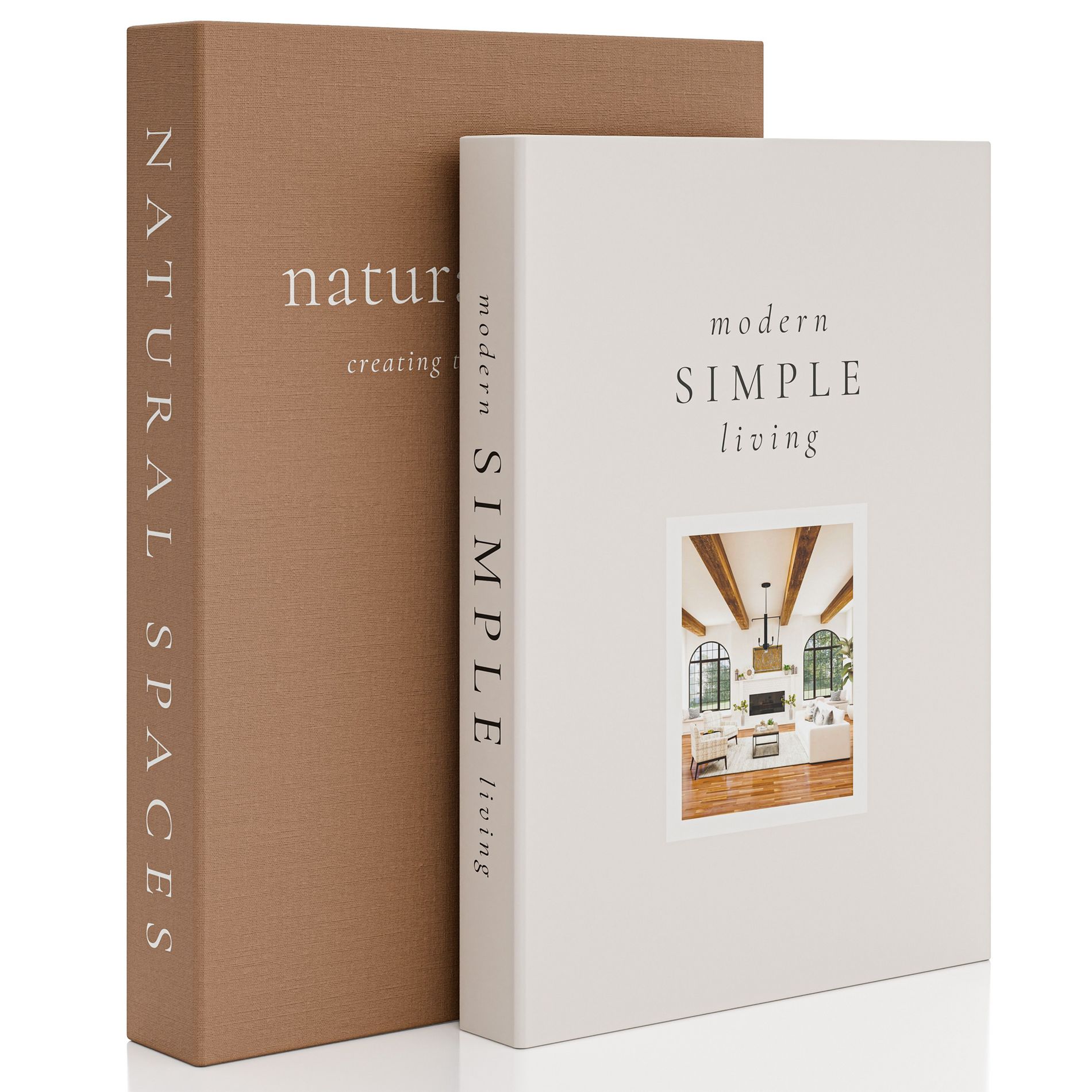 ZICOTO Decorative Faux Books Set of 2 – Storage Boxes for Coffee Table & Shelf Decor