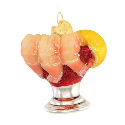 Old World Christmas 2.0 Inch Shrimp Cocktail Appetizer Fruit Of The Sea Tree Ornaments