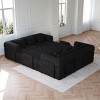KWPZQEB 78.7'' Convertible Sleeper Sofa Bed with Cylindrical Pillow, Corduroy Folding Couch with Fixed-Shape Frame, Futon Sofa Bed for Living Room - 4 of 4