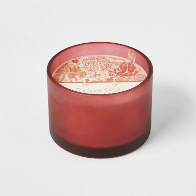 3-Wick Jar Warm Cider and Cinnamon Red Marsala Candle - Threshold™