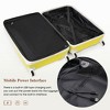 Luggage Set, 20+24+28 inch Hard Shell Suitcase with USB Port and Spinner Wheels -ModernLuxe - 3 of 4