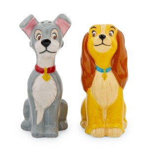 Silver Buffalo Disney Lady and The Tramp Ceramic Salt and Pepper Shaker Set - 1 of 4