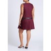 ELOQUII Women's Plus Size Pleated Mini Dress With Belt - 3 of 3