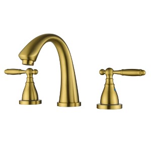 CLIHOME 8 in. Widespread 3-Hole 1.2 GPM Bathroom Faucet Faucet With Double-Handle - 1 of 4