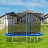 VisioGear Trampoline, Trampoline with Safety Enclosure Net, Trampoline with Basketball Hoop, Blue, 141.7"*141.7"*100.4" - 4 of 4