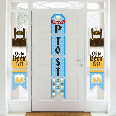 Big Dot of Happiness Oktoberfest - Hanging Vertical Paper Door Banners - Beer Festival Wall Decoration Kit - Indoor Door Decor