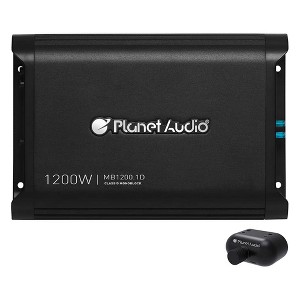 Planet Audio MB1200.1D Mini Bang Monoblock 1200 Watt Class D MOSFET Power Car Amplifier w/ Remote - 1 of 4