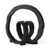 HomeRoots 8" Black Fabric Tabletop Sculpture - 4 of 4