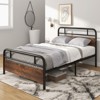 Infans Full Size Metal Platform Bed Frame Industrial Headboard Mattress Foundation - 3 of 4