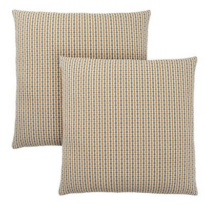 TopComfy Support Pillow Set of 2 Decorative Throw Pillows with Classic Dot Design for Sofa or Bed, Gold, 17"*17"*3"
