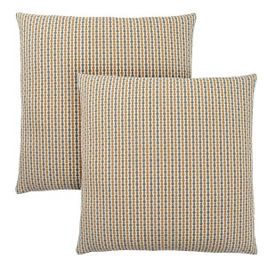 TopComfy Support Pillow Set of 2 Decorative Throw Pillows with Classic Dot Design for Sofa or Bed, Gold, 17"*17"*3" - 1 of 4