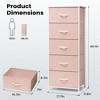 Pellebant Vertical Dresser for Bedroom Storage Tower 5-Drawer Steel Frame Wood Top Easy Pull Non-woven Fabrics Drawer - 2 of 4